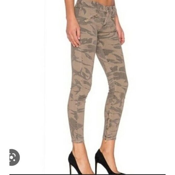 Current Elliot Size 25 The‎ Silverlake Zip Ankle Skinny Camo Jeans - Picture 2 of 16